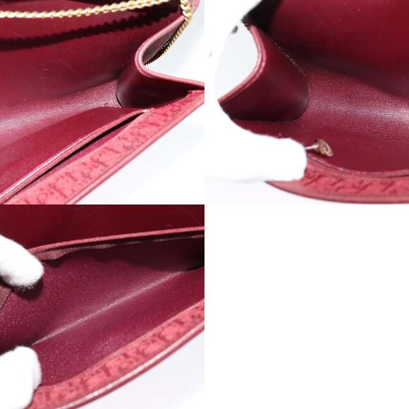 DIOR Trotter Canvas Chain Shoulder Bag Red - Picture 12 of 12